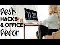 INTERIOR DESIGN: Desk Hacks & Office Decor Ideas | Making the Most of Our Small Office!