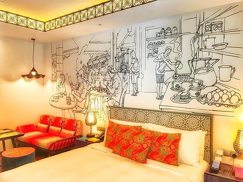 Lovely interior. Peranakan themed. Carrom table as desk! #hotel #singapore #design #interiordesign