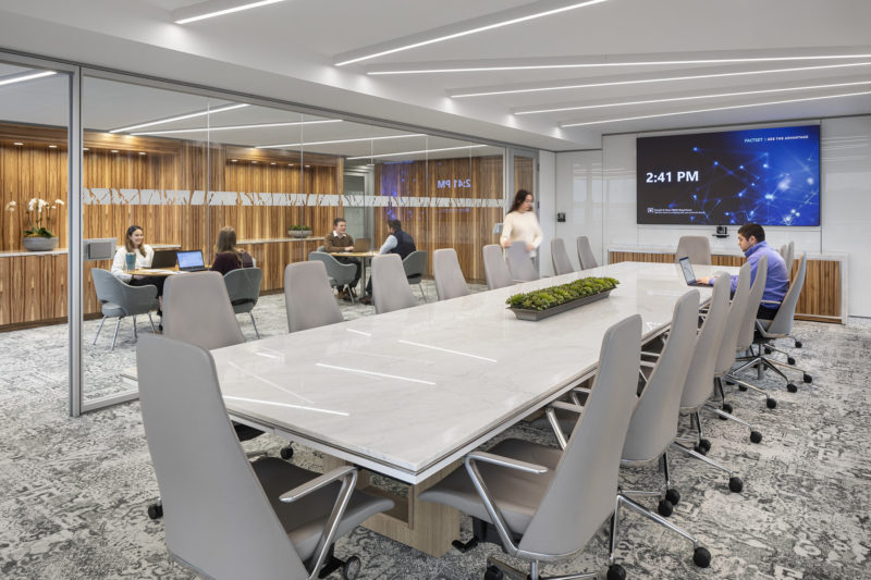 A Look Inside FactSet’s Sleek New Norwalk Office, INDesign Marketing Services