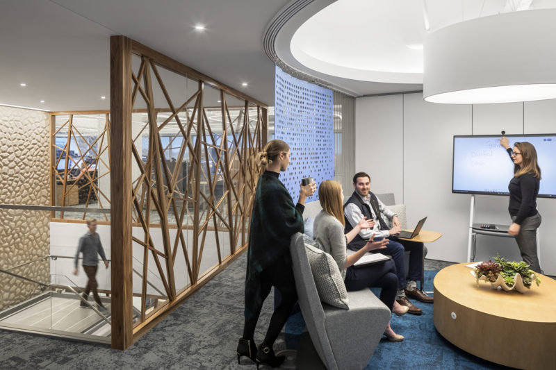 A Look Inside FactSet’s Sleek New Norwalk Office, INDesign Marketing Services