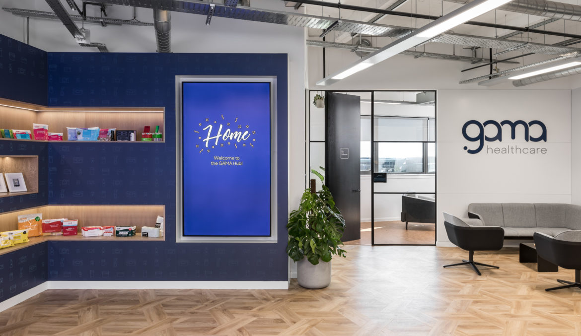 Inside GAMA Healthcare’s New Hemel Hempstead Office, INDesign Marketing Services