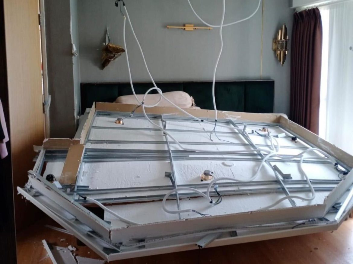 Collapse of false ceiling in recently renovated bedroom, INDesign Marketing Services collapse of false ceiling in recently renovated bedroom | News